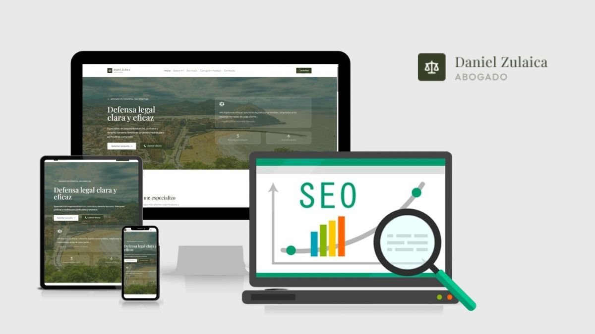 Diseño web y SEO en Daniel Zulaica Abogado